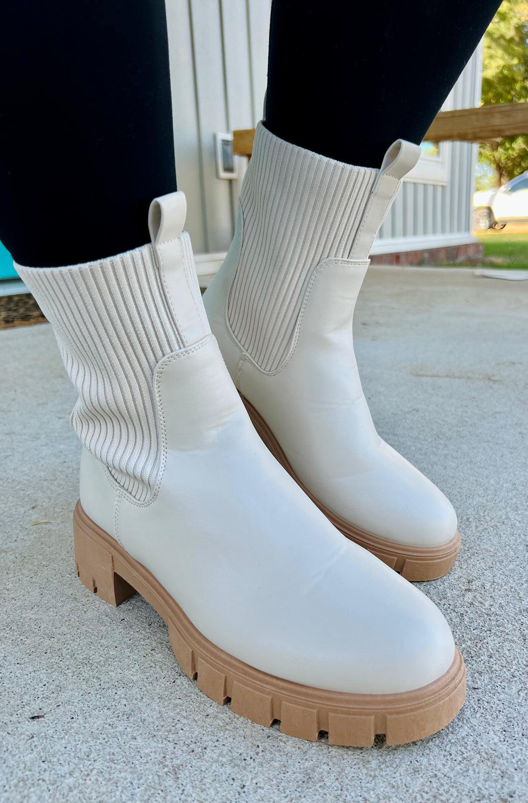 Renney Bootie in Bone