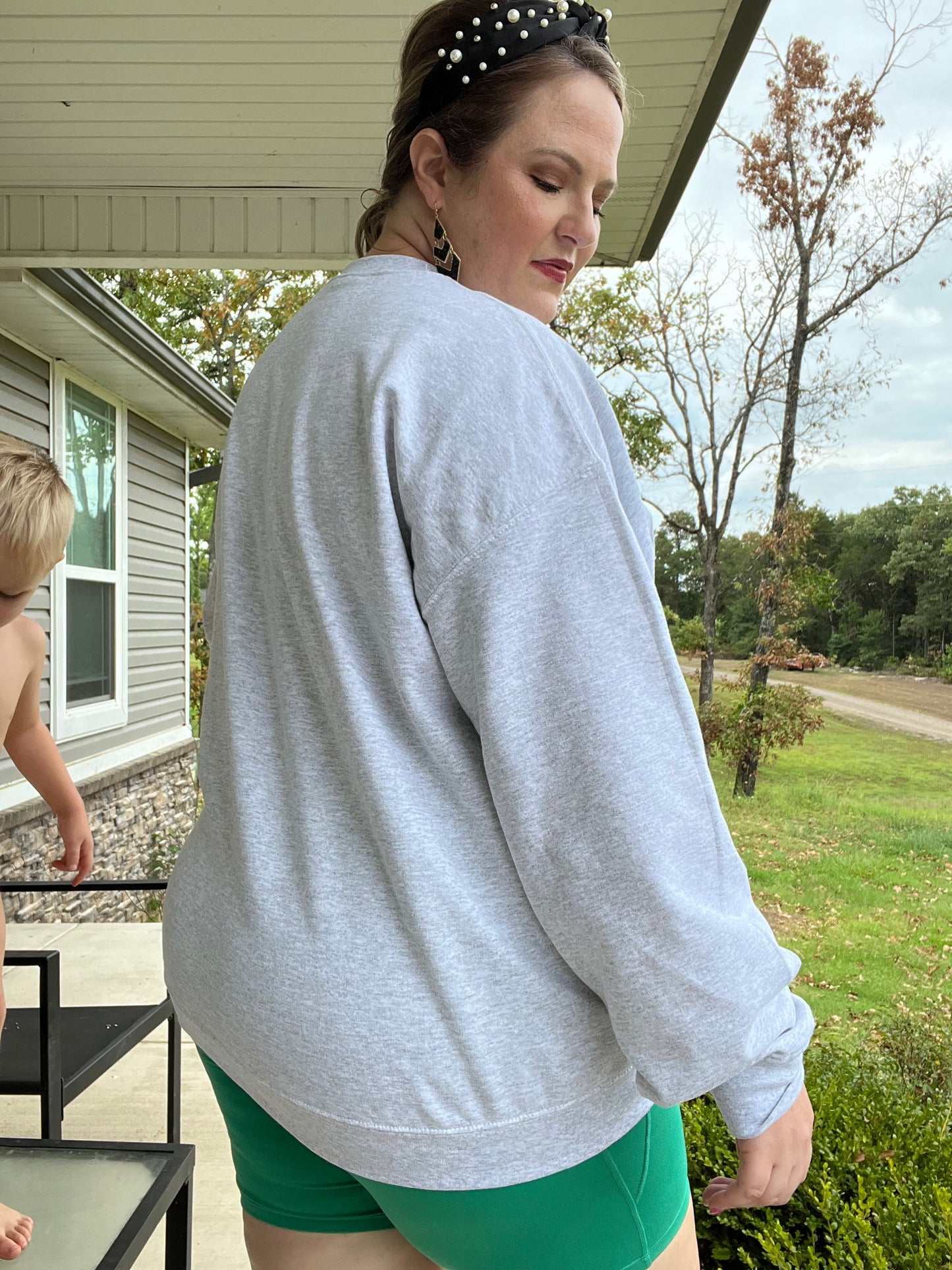 Mama Leopard Sweatshirt in Ash (with or without splatter)