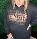 Rose Gold Mama Foil on Black Sweatshirt