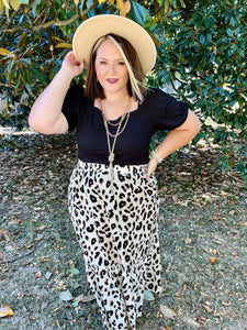 Tilley Tiered Leopard Skirt