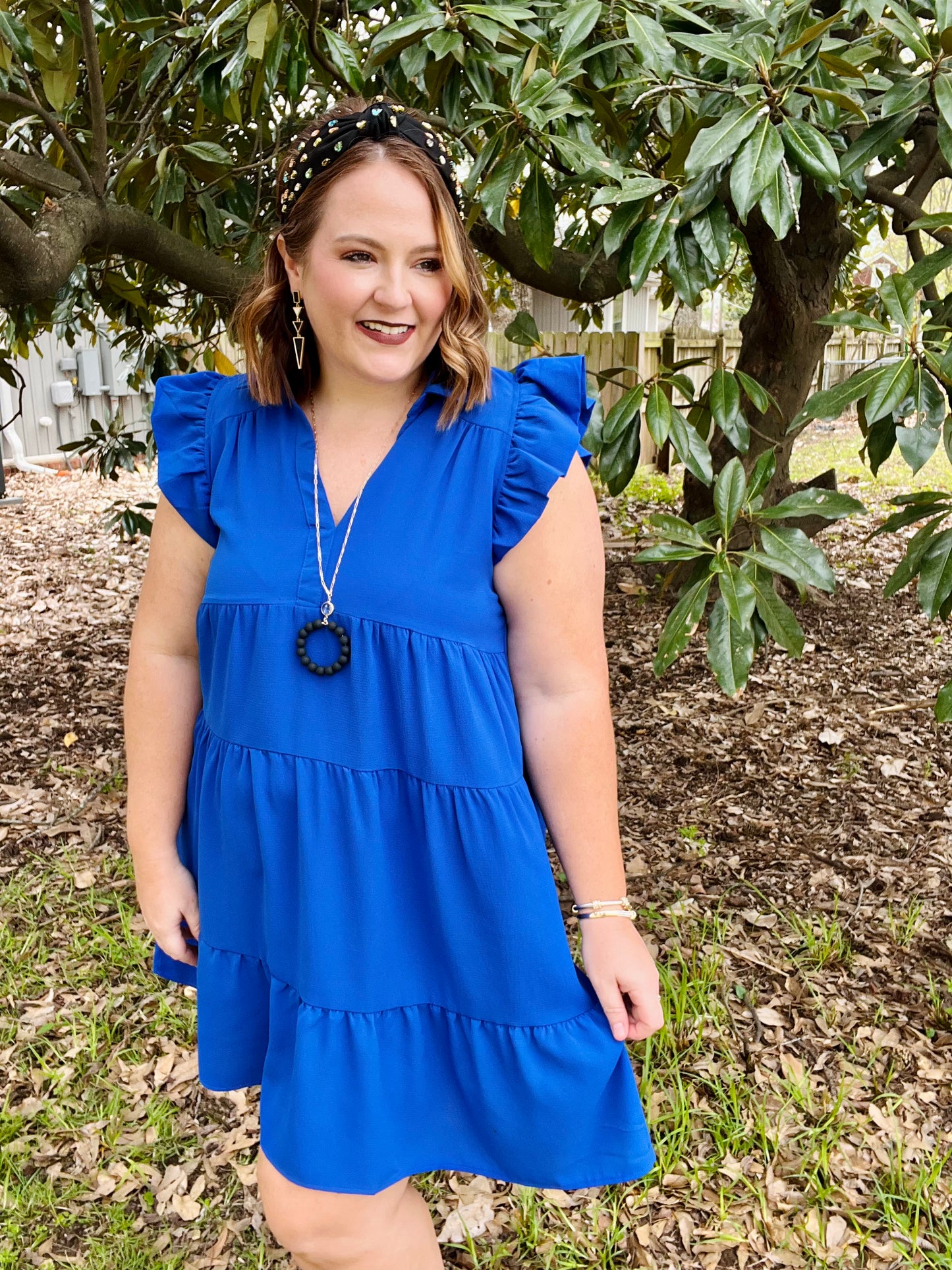 Rashida Royal Blue Tiered Dress