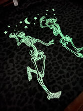Load image into Gallery viewer, Dancing Skellies on Leopard (Glow in the Dark!)