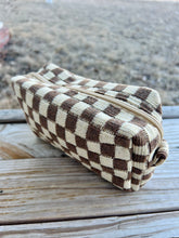 Load image into Gallery viewer, Knit Checkered Makeup Bag (Multiple Colors)