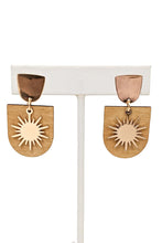Load image into Gallery viewer, Wooden Drop Earrings