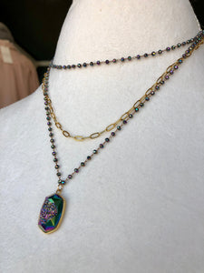 Galactic Druzy Layered Necklace*