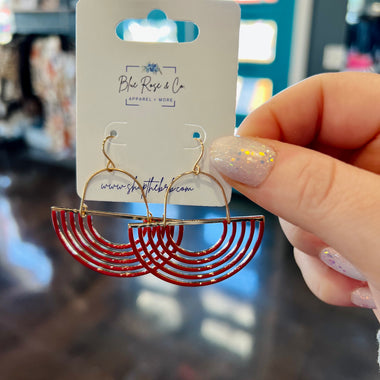 Rainbow Metal Earrings (Multiple Colors)