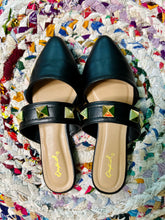 Load image into Gallery viewer, Black Studded Mule