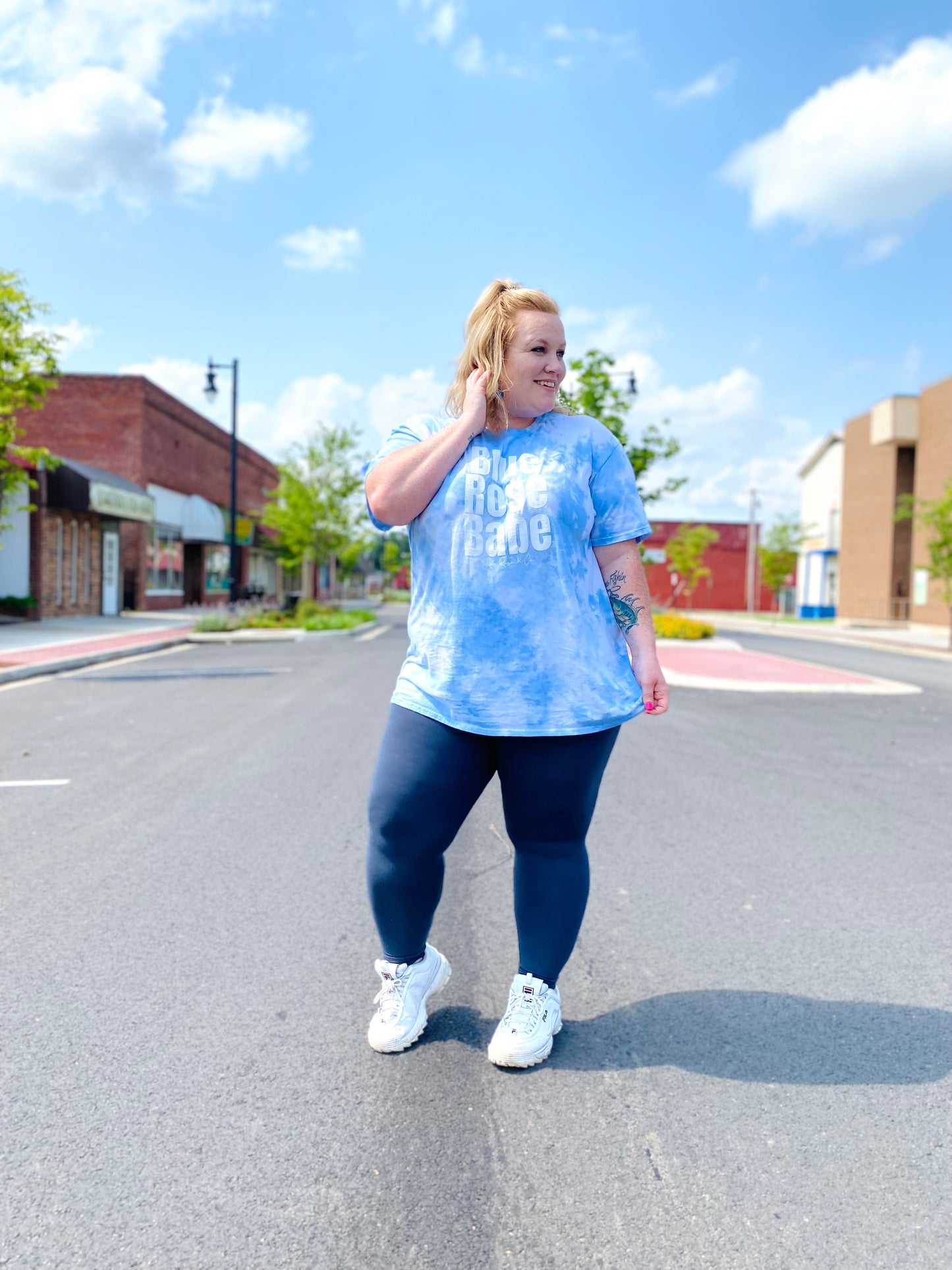 Blue Rose Babe Graphic Tee