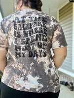 At the Ballpark Bleached Cowhide Tee (Front/Back)