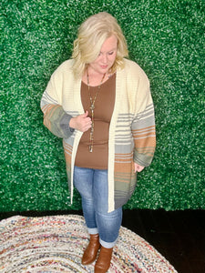 Louise Mixed Color Knit Cardigan