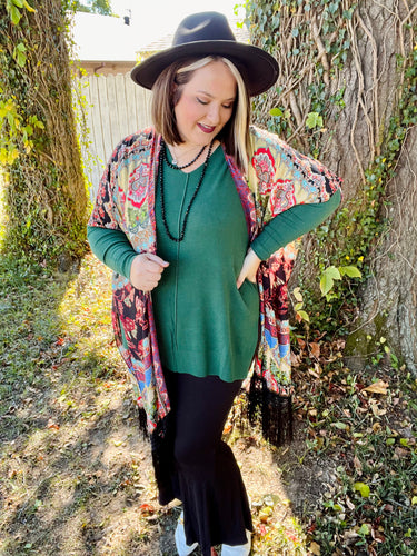 Margret Fringe Kimono