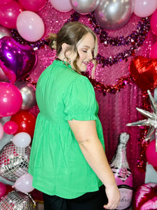 Kelley Green Flutter Top