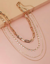 Load image into Gallery viewer, 4 Layer Chunky Chain Link Necklace (Multiple Colors)