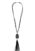 Load image into Gallery viewer, Natural Stone Tassel Necklace (Multiple Colors)