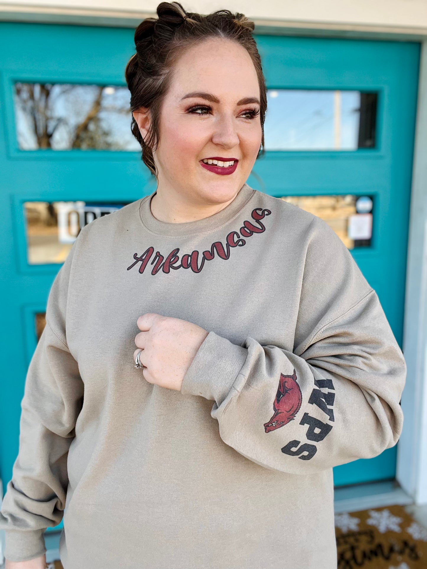 Arkansas Sleeve Neckline Sweatshirt