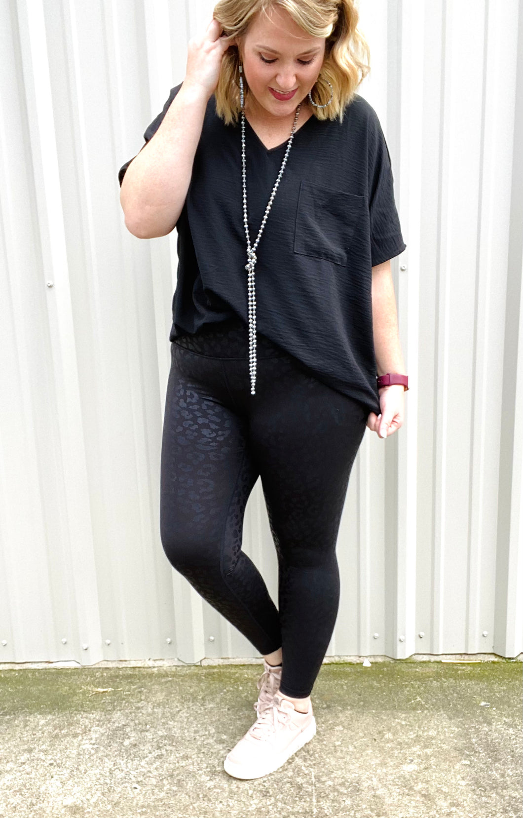 Black Leopard Muted Leggings