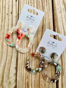 Audrey Speckled Earrings (Multiple Colors)