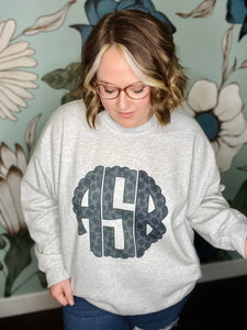 Custom Monogram Sweatshirt (Multiple Styles)