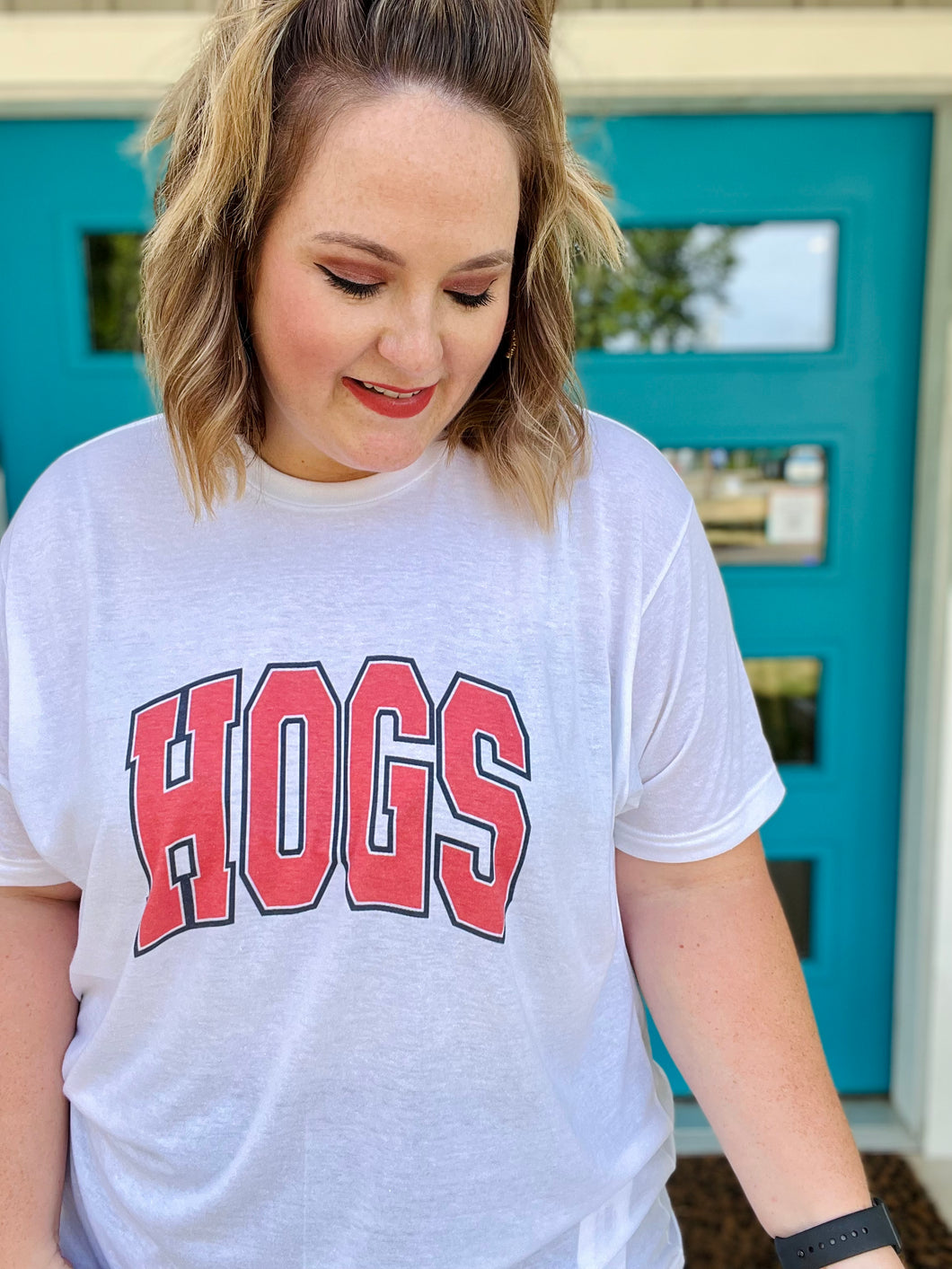 Hogs Graphic Tee on White