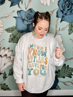 Jeremiah 29:11 Sweatshirt with Teal Accents in Light Gray