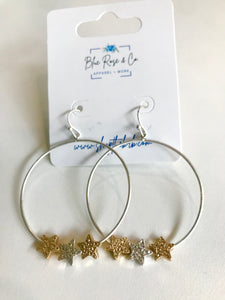 Star Hoop Earrings