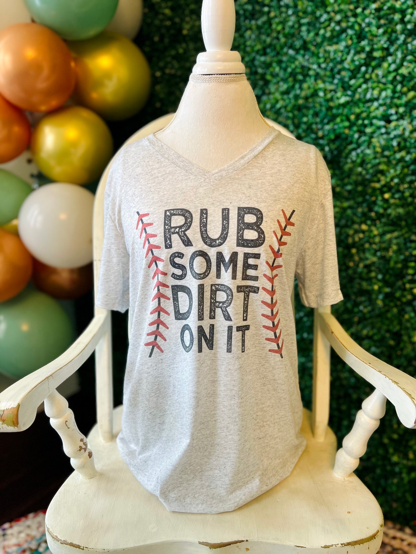 Rub Some Dirt on It on Gray V neck