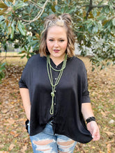 Load image into Gallery viewer, Wanda Satin Button Down in Black