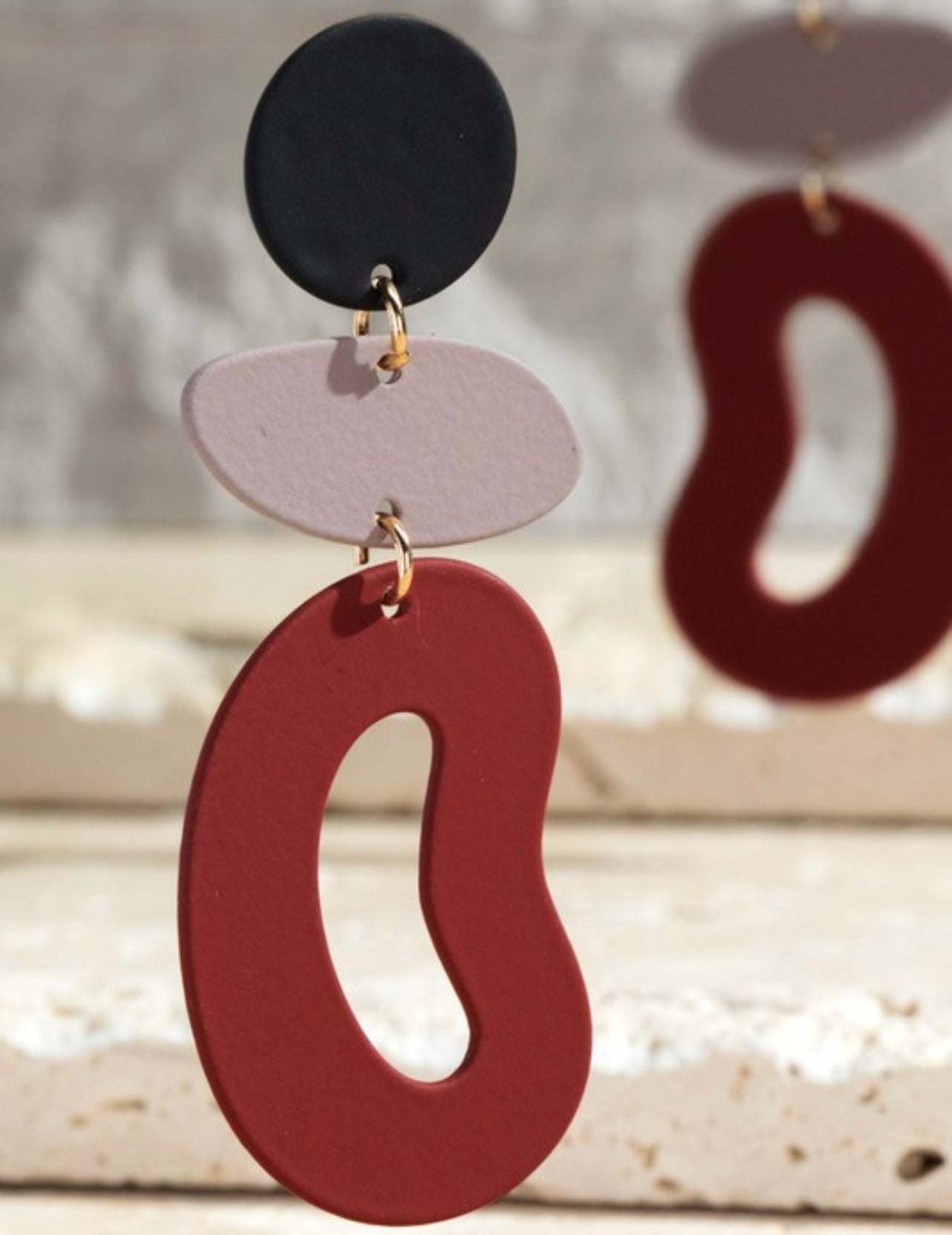 Trendy Geometric Tier Earrings (Multiple Colors)