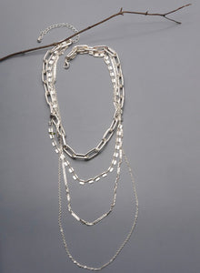 4 Layer Chunky Chain Link Necklace (Multiple Colors)