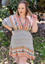 Load image into Gallery viewer, Paisley Mixed Print Midi Dress