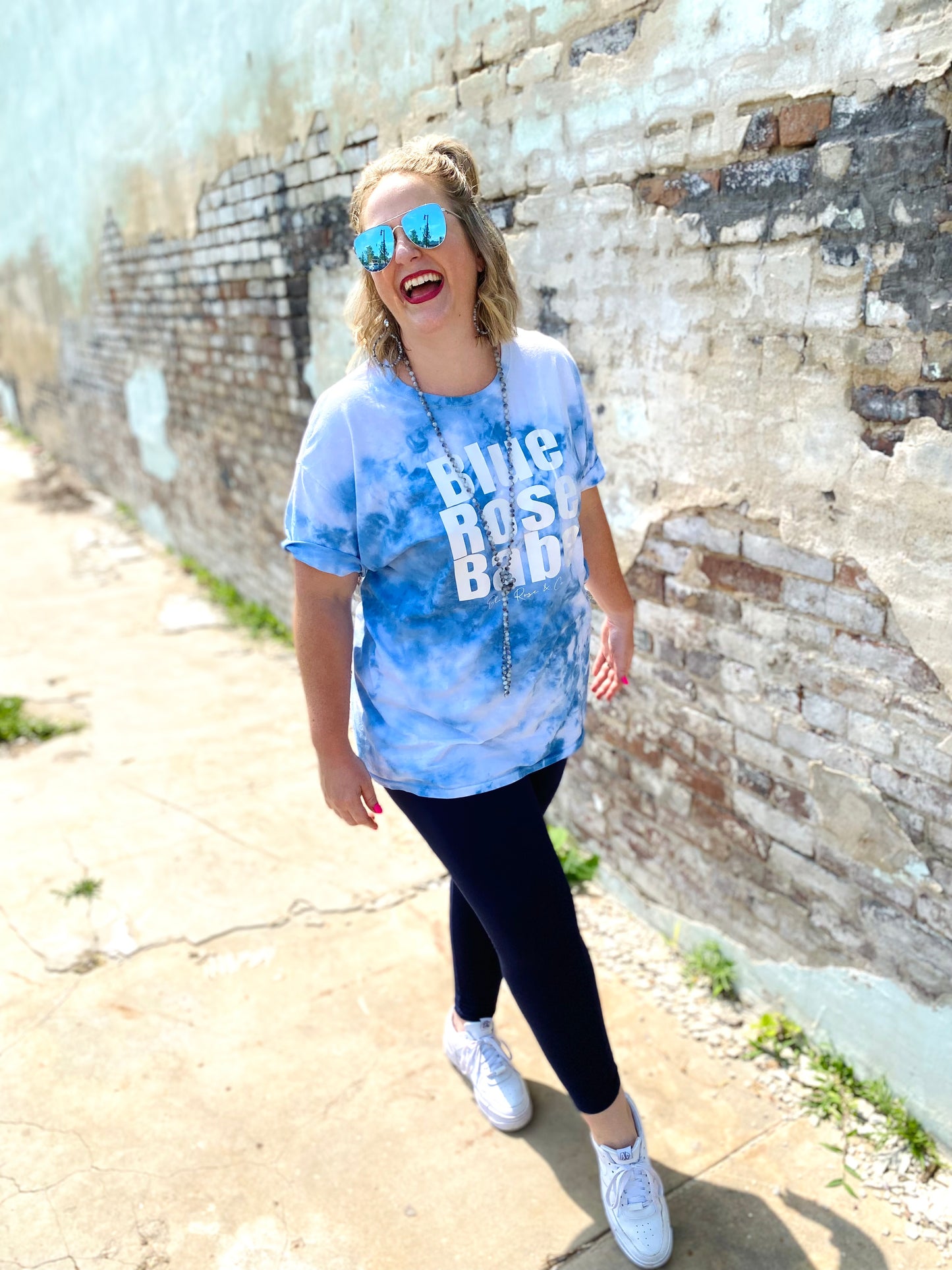 Blue Rose Babe Graphic Tee